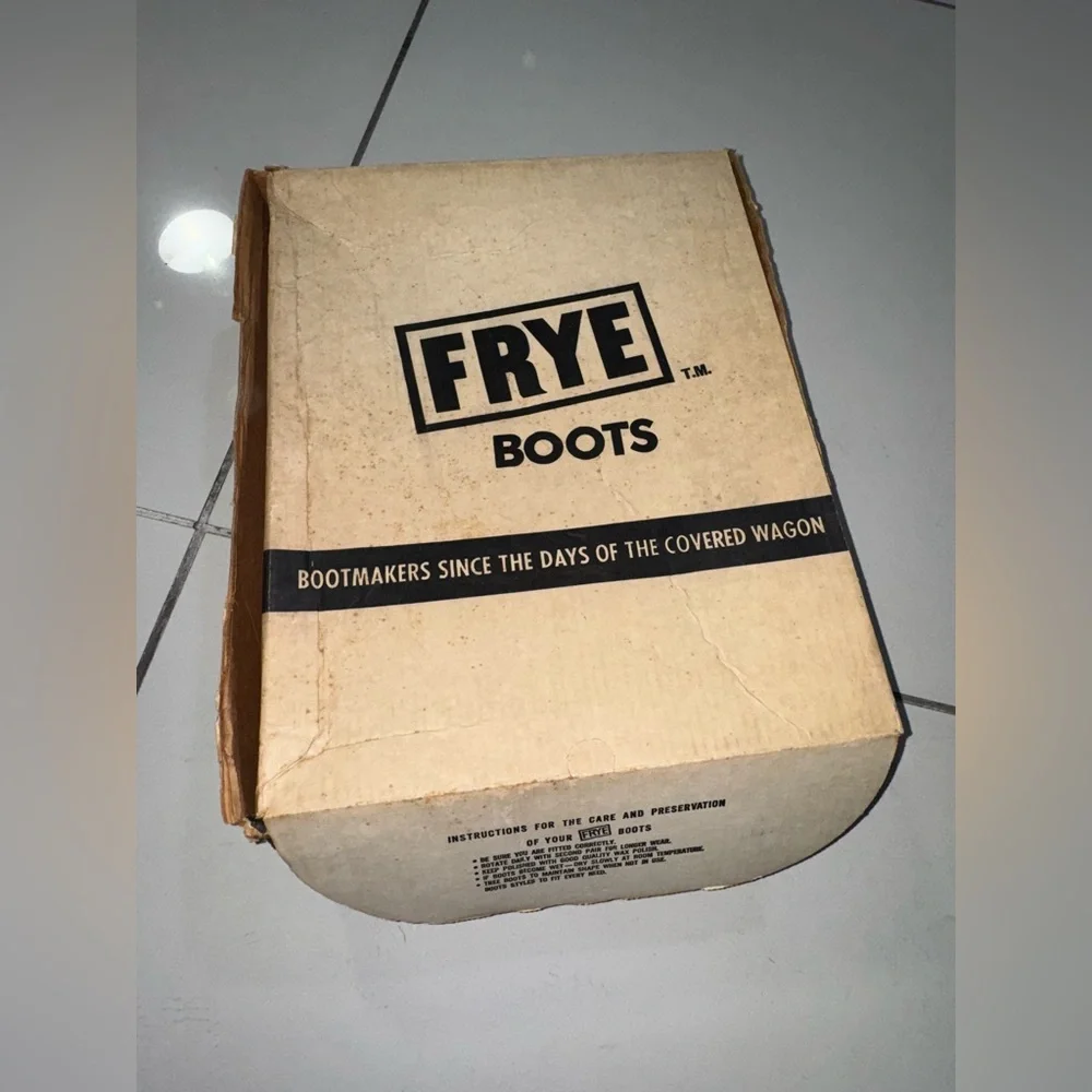 Frye Vintage Campus Leather Boots Women’s 1970 Black Label Handmade Made in USA - Picture 12 of 14